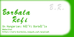 borbala refi business card